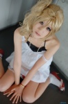 benio blonde_hair cosplay dress hitsu side_ponytail socks strap_slip teddy zone-00 rating:Safe score:0 user:nil!