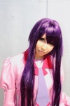 akihabara_azunyan bakemonogatari cosplay purple_hair school_uniform senjougahara_hitagi tie rating:Safe score:0 user:pixymisa