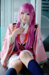 cosplay harukanaru_toki_no_naka_de harukanaru_toki_no_naka_de_3 kasuga_nozomi kimono kneesocks moeka pantyhose pink_hair pleated_skirt skirt rating:Safe score:0 user:nil!