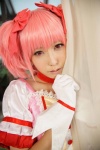 arimura_chika cosplay dress gloves hair_ribbons kaname_madoka pink_hair puella_magi_madoka_magica twintails rating:Safe score:0 user:nil!