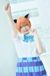 animal_ears blouse cat_ears cosplay hoshizora_rin kiriya love_live!_school_idol_project orange_hair pleated_skirt school_uniform skirt rating:Safe score:0 user:nil!
