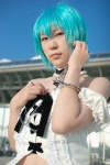 ayanami_rei blue_hair cosplay kabi lace leash neon_genesis_evangelion red_eyes ruffles rating:Safe score:0 user:nil!
