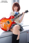 blouse cosplay guitar hirasawa_yui kneesocks k-on! natsuki_(iii) pleated_skirt school_uniform skirt sweater_vest rating:Safe score:2 user:nil!