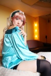 bed blouse cosplay hairband macross macross_frontier multi-colored_hair sachi_budou sheryl_nome shorts sunglasses thighhighs rating:Safe score:0 user:nil!