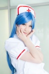 blue_eyes blue_hair cosplay crosscrossplay kiyomichi kouno_tooru nurse nurse_cap nurse_uniform princess_princess rating:Safe score:0 user:pixymisa