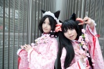 animal_ears cosplay fox_ears kimono kou_(ii) mochida_kinako otome_youkai_zakuro susukihotaru_(oyz) zakuro_(oyz) rating:Safe score:0 user:pixymisa