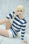 blonde_hair cosplay k-on! kotobuki_tsumugi marui_mizutama pantyhose shorts side_ponytail tshirt rating:Safe score:1 user:nil!