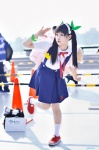 backpack bakemonogatari blouse cosplay hachikuji_mayoi hairband jumper school_uniform socks tometo_kamu twintails rating:Safe score:1 user:nil!