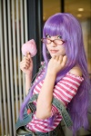 blouse cosplay dr._slump glasses looking_over_glasses norimaki_arale overalls purple_hair seika rating:Safe score:0 user:nil!