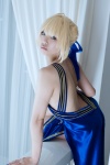 blonde_hair cosplay dress fate/series fate/zero hairbow open_clothes reiya saber rating:Safe score:1 user:pixymisa