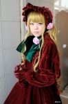 blonde_hair bonnet cosplay gown rozen_maiden ruffles shinku uni velvet rating:Safe score:0 user:nil!