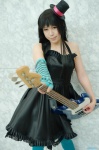 aiba_ai akiyama_mio bass cosplay dress elbow_gloves gloves k-on! pantyhose top_hat rating:Safe score:0 user:nil!