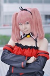 cosplay detached_sleeves dress hairbow mumuko nana_asta_deviluke red_hair to_love-ru twintails rating:Safe score:0 user:nil!