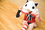 cat_hoodie cosplay hitokata_no_ou kikiwan kuroha_nao single_thighhigh striped thighhighs rating:Safe score:0 user:nil!