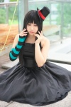 akiyama_mio cosplay dress k-on! one_elbow_glove saki striped top_hat rating:Safe score:0 user:nil!