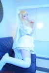 blonde_hair cape cosplay deep_rabbit dress macross macross_frontier macross_frontier:_itsuwari_no_utahime saku sheryl_nome thighhighs zettai_ryouiki rating:Safe score:0 user:nil!