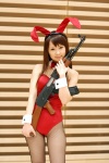 ak-47 animal_ears asahina_mikuru bunny_ears bunny_girl collar cosplay fishnet_pantyhose gun hiromichi leotard pantyhose rifle suzumiya_haruhi_no_yuuutsu weapon rating:Safe score:1 user:nil!