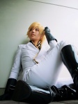 blazer blonde_hair boots code_geass cosplay crossplay elbow_gloves gino_weinberg gloves saya trousers rating:Safe score:0 user:nil!