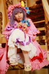 amatsuka_miyu cosplay lollipop night_cap nightgown patchouli_knowledge purple_hair robe thighhighs touhou rating:Safe score:0 user:nil!