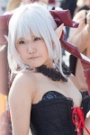 choker corset cosplay elf_ears hairbow ma_ga_ochiru_yoru momoka_(ii) sheliss_elleness_zurbach white_hair rating:Safe score:1 user:pixymisa