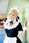 apron blonde_hair carnival_phantasm choker cosplay fate/series fate/stay_night hairband maid maid_uniform saber sasa rating:Safe score:0 user:pixymisa