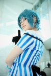 amenomori_nozomi blue_hair cosplay dress forest glasses gloves kaieda_kae rating:Safe score:0 user:Log
