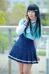 aoki_reika blue_hair cosplay pleated_skirt pretty_cure sailor_uniform school_uniform skirt smile_precure! yaya rating:Safe score:1 user:nil!