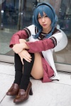 blue_hair cosplay dress furutani_himawari hairband jacket kneesocks twin_braids yae_maiko yellow_eyes yuruyuri rating:Safe score:1 user:pixymisa