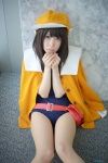 bakemonogatari cosplay hat jacket mashiro_ayaki one-piece_swimsuit pantyhose sengoku_nadeko sheer_legwear swimsuit rating:Safe score:1 user:nil!