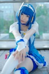 aoki_reika blouse blue_hair boots cosplay cure_beauty hairband head_wings pleated_skirt pretty_cure shorts skirt smile_precure! tsuzuki_rui rating:Safe score:1 user:nil!
