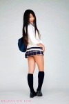 blouse bookbag kneesocks nagai_rina pleated_skirt school_uniform skirt sweater_vest rating:Safe score:1 user:nil!