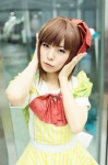 bowtie cosplay dress hagiwara_yukiho hairbow idolmaster maitako rating:Safe score:0 user:pixymisa