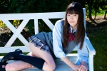 blouse funaoka_saki kneesocks pleated_skirt school_uniform skirt sweater_vest rating:Safe score:0 user:nil!