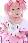 bows choker cosplay dress gloves hair_ribbons kaname_madoka nana_(iv) pink_hair puella_magi_madoka_magica twintails rating:Safe score:2 user:pixymisa