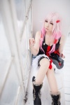 cosplay dress guilty_crown hair_clip miiko pink_hair ribbons twintails wristband yuzuriha_inori rating:Safe score:2 user:Kryzz