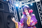 akilive!! cosplay itsuki_akira kimono love_live!_school_idol_project microphone pleated_skirt purple_hair skirt toujou_nozomi twintails rating:Safe score:0 user:nil!