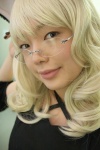 animal_ears blonde_hair cat_ears cosplay dress elfriede glasses looking_over_glasses namada tsukuyomi_moonphase rating:Safe score:0 user:darkgray