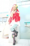 blonde_hair boots cosplay dress flowers hasui_yuuri little_red_riding_hood original pantyhose shawl rating:Safe score:1 user:nil!