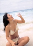 beach bikini cleavage himitsu isoyama_sayaka ocean swimsuit waterbottle wet rating:Safe score:0 user:nil!