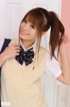 blouse bookbag haruna_megumi ponytail rq-star_466 school_uniform sweater_vest rating:Safe score:0 user:nil!