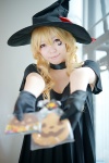 blonde_hair choker cosplay dress gloves original shinoyama_syatyou witch_hat rating:Safe score:0 user:nil!