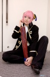 cosplay gintama hair_pods kagura neji pink_hair umbrella uniform rating:Safe score:1 user:darkgray