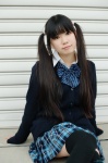 blouse cardigan cosplay miyabi original pleated_skirt school_uniform skirt thighhighs twintails zettai_ryouiki rating:Safe score:0 user:nil!