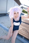 cleavage cosplay i-19_(kantai_collection) kantai_collection multi-colored_hair saku school_swimsuit senku swimsuit tri_tails rating:Safe score:1 user:nil!