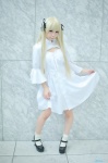 blonde_hair cosplay dress dress_lift kasugano_sora sakuya socks twintails yosuga_no_sora rating:Safe score:2 user:nil!