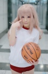 basketball blonde_hair cosplay ema gym_shorts gym_uniform hakamada_hinata ro-kyu-bu! rating:Safe score:0 user:pixymisa
