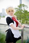 apron blonde_hair cosplay katana maid maid_uniform namada sword tagme_character tagme_series rating:Safe score:2 user:nil!