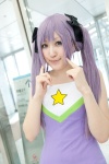 cheerleader_uniform cosplay hairbows hiiragi_kagami hoshino_kana lucky_star purple_hair twintails rating:Safe score:0 user:pixymisa