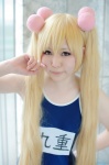 akimu blonde_hair cosplay kodomo_no_jikan kokonoe_rin school_swimsuit swimsuit twintails rating:Safe score:0 user:nil!