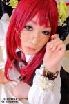 blouse cosplay glasses head_wings hekii koakuma red_hair skirt touhou vest wings rating:Safe score:1 user:nil!